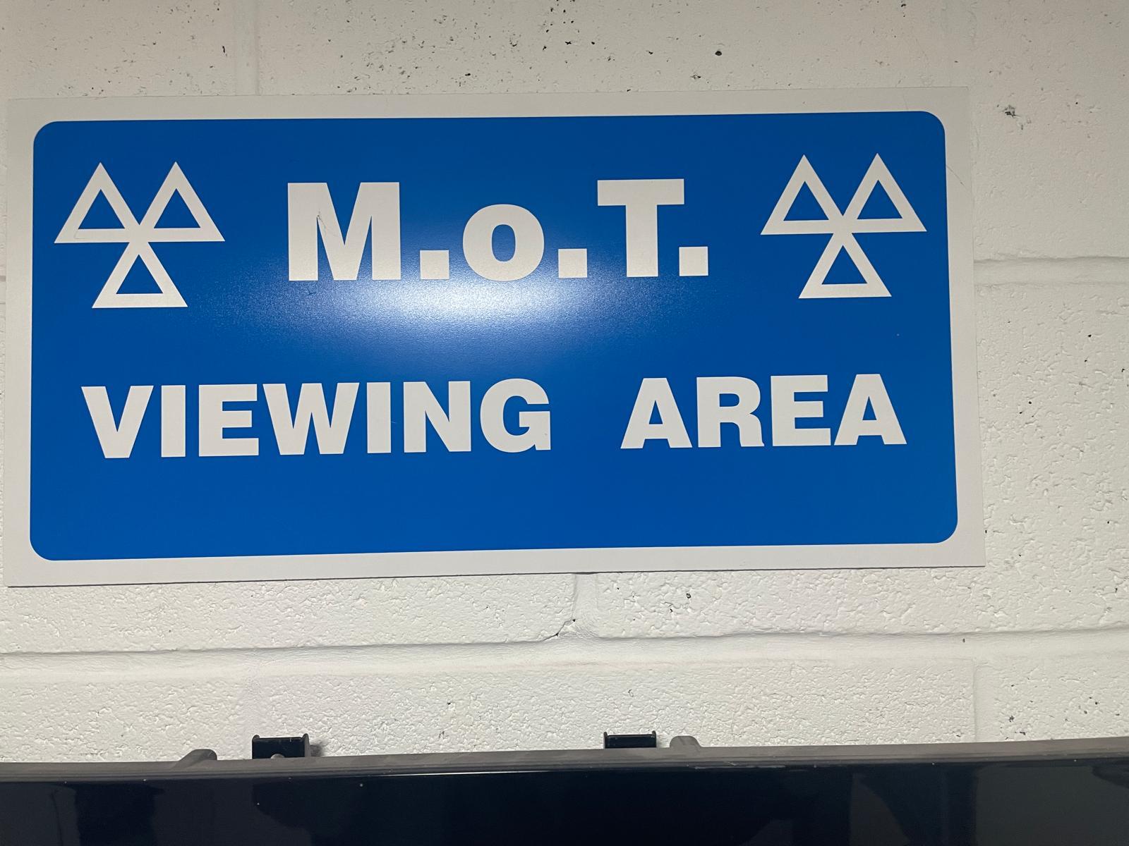 MOT viewing area at MLC Autofix workshop